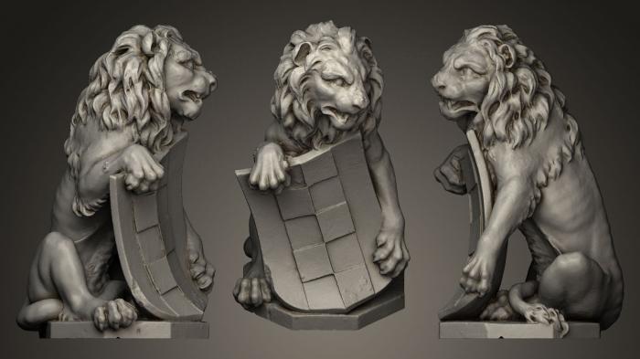 Figurines lions tigers sphinxes (STKL_0103) 3D model for CNC machine